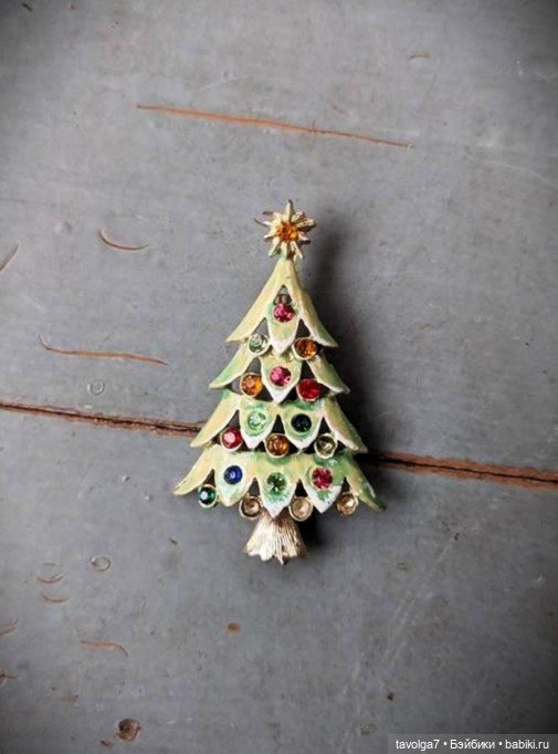 (20)25 винтажных брошей в виде новогодних ёлочек (фото 5)