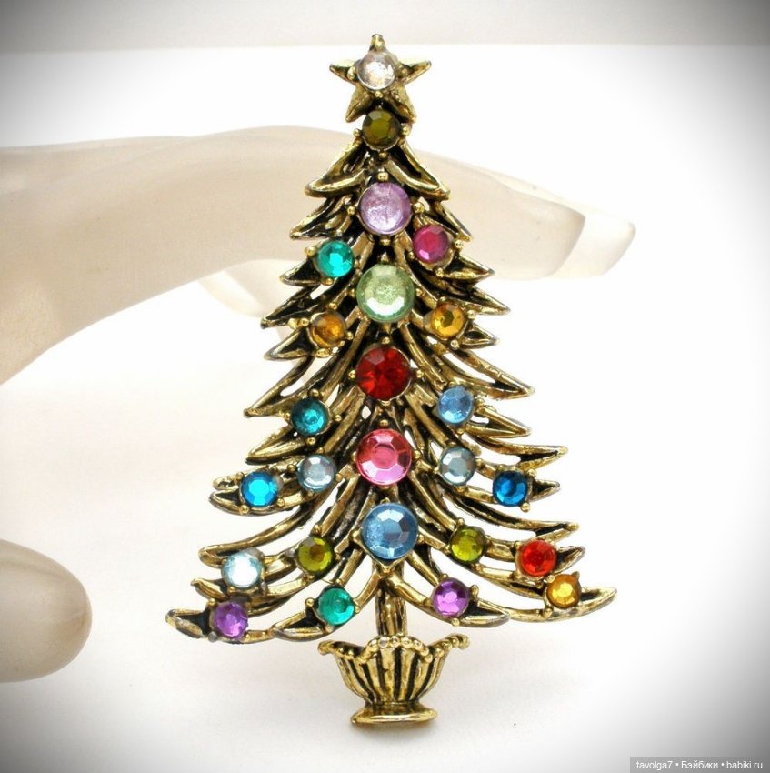 (20)25 винтажных брошей в виде новогодних ёлочек (фото 9)