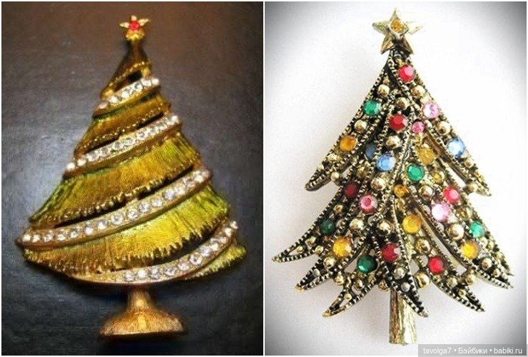 (20)25 винтажных брошей в виде новогодних ёлочек (фото 10)