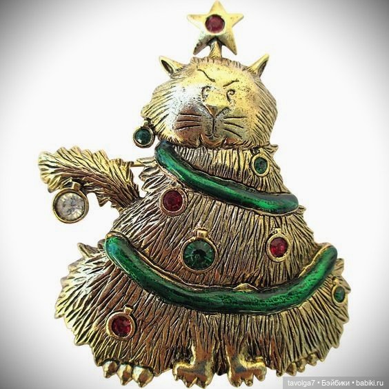 (20)25 винтажных брошей в виде новогодних ёлочек