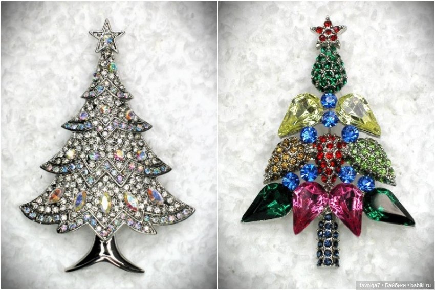 (20)25 винтажных брошей в виде новогодних ёлочек (фото 8)