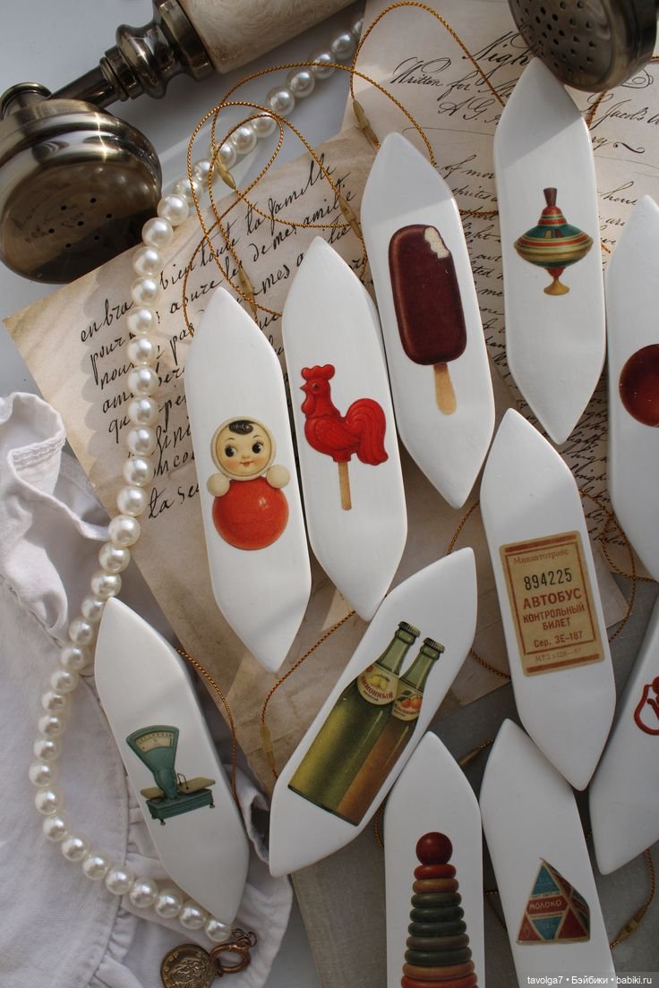 Современные винтажные ёлочные игрушки