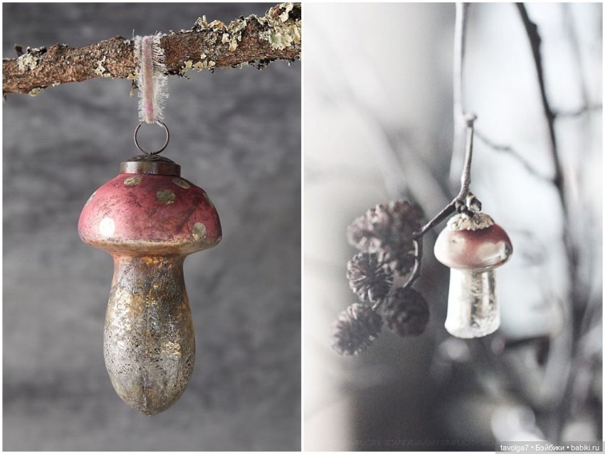 Современные винтажные ёлочные игрушки (фото 9)