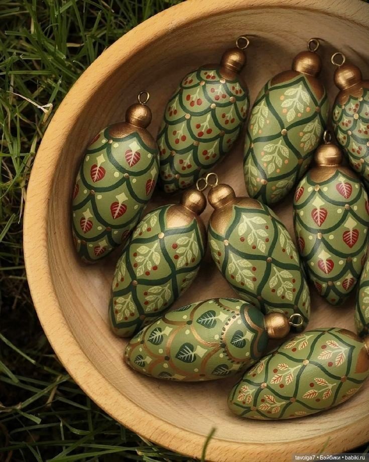 Современные винтажные ёлочные игрушки (фото 8)