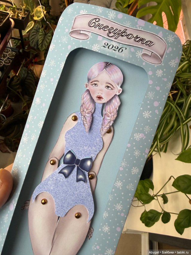 Авторская бумажная кукла «Снегурочка» (фото 6)