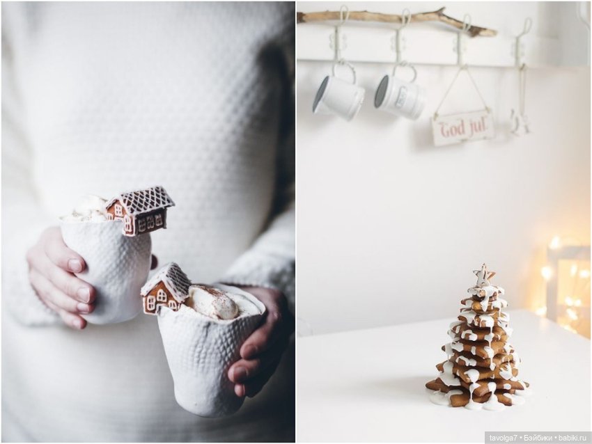 Новогодние печенья и зефир