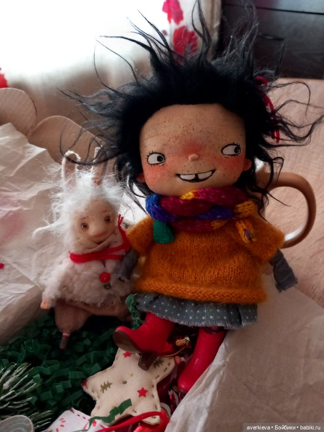 Как приманить зайца — Текстильные игрушки и примитивы: кофейные (фото 10)