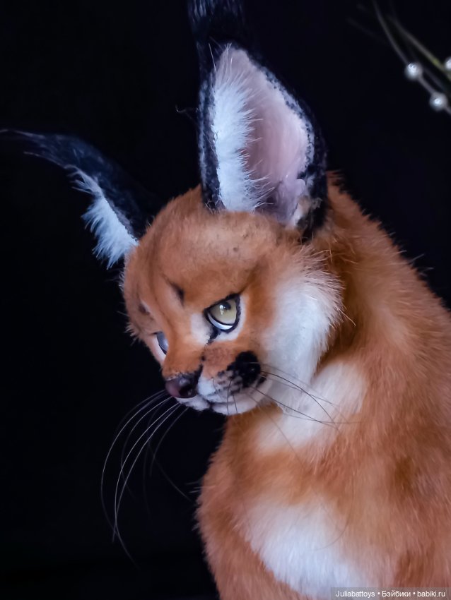 Игрушка рысь. Каракал 🧡 — Игрушки в смешанной технике (мех и глина): Арт (фото 8)