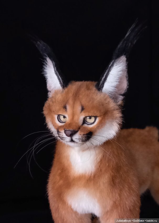 Игрушка рысь. Каракал 🧡 — Игрушки в смешанной технике (мех и глина): Арт