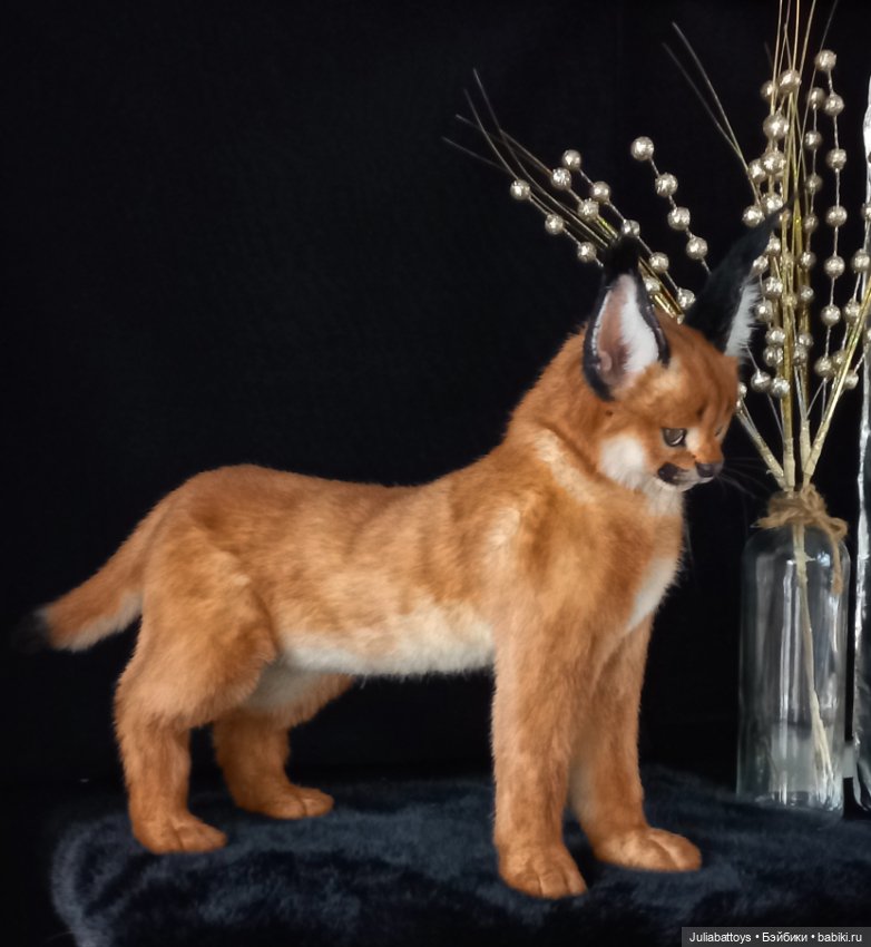 Игрушка рысь. Каракал 🧡 — Игрушки в смешанной технике (мех и глина): Арт (фото 6)