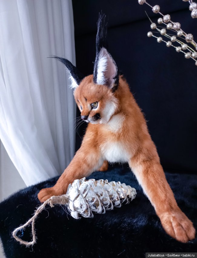 Игрушка рысь. Каракал 🧡 — Игрушки в смешанной технике (мех и глина): Арт (фото 3)