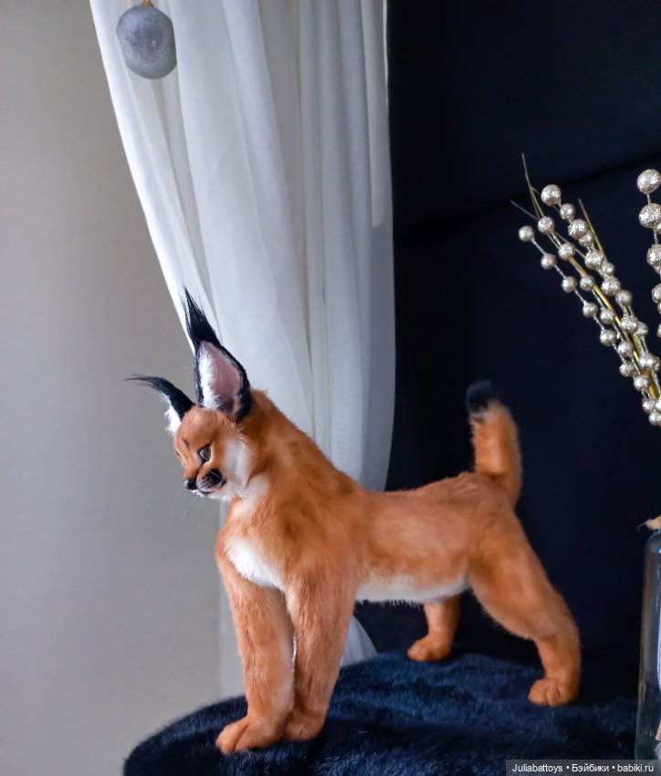 Игрушка рысь. Каракал 🧡 — Игрушки в смешанной технике (мех и глина): Арт