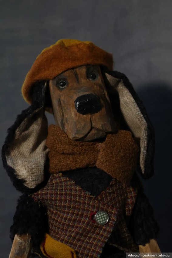 Пес Марсель — Авторские игрушки из дерева: резьба (фото 2)