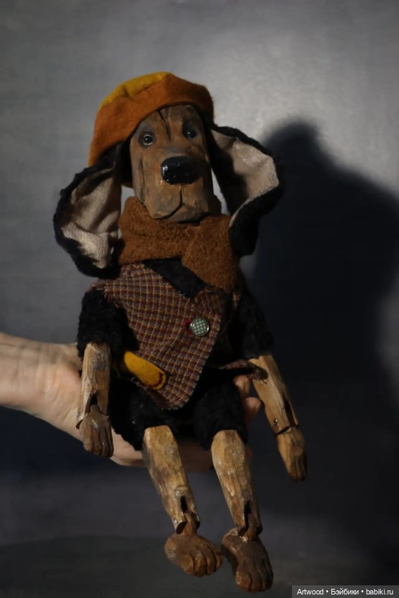 Пес Марсель — Авторские игрушки из дерева: резьба (фото 4)