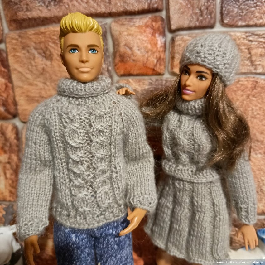 Уютный, теплый , зимний гардероб для кукол (фото 8)