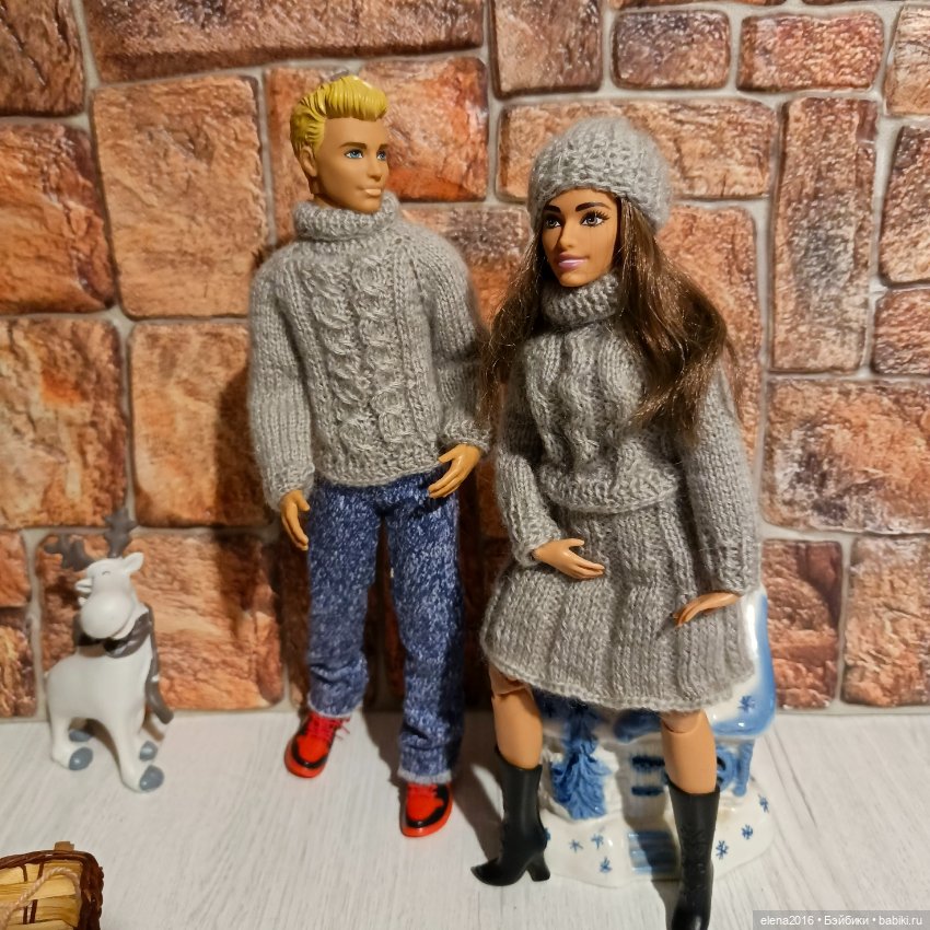 Уютный, теплый , зимний гардероб для кукол (фото 4)