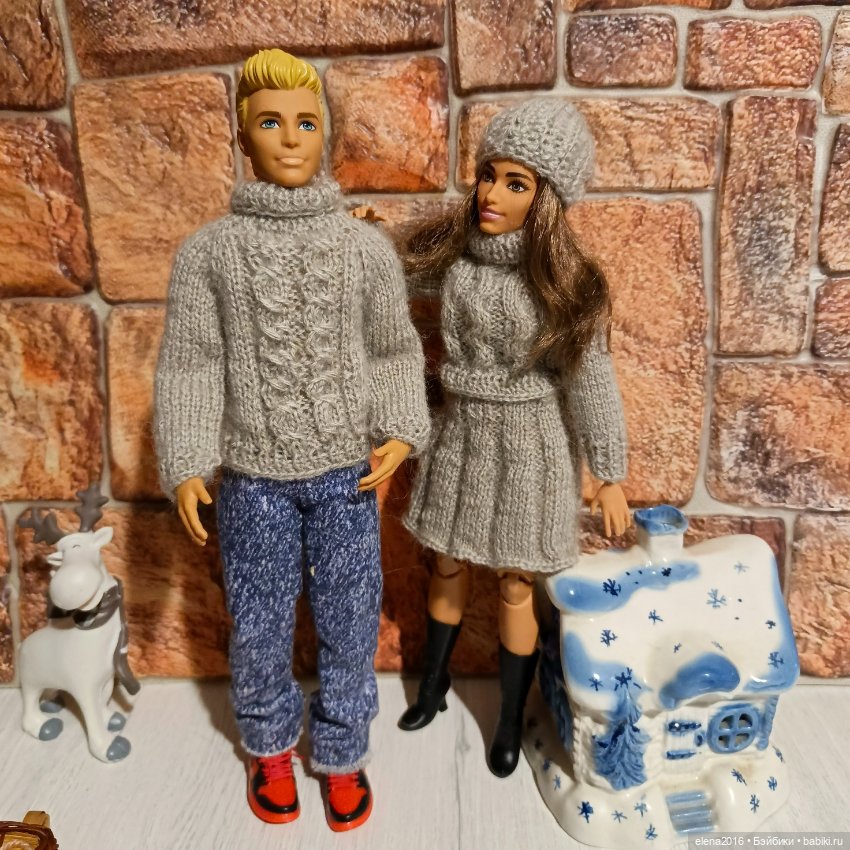 Уютный, теплый , зимний гардероб для кукол (фото 7)