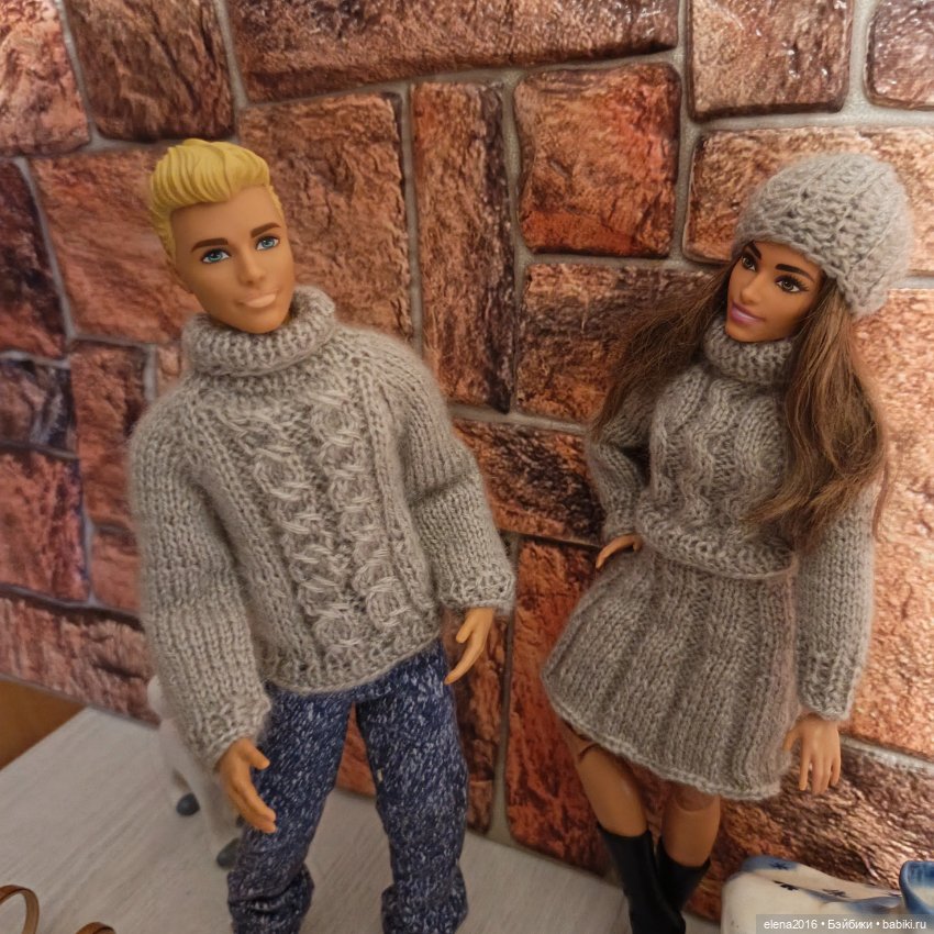 Уютный, теплый , зимний гардероб для кукол (фото 6)