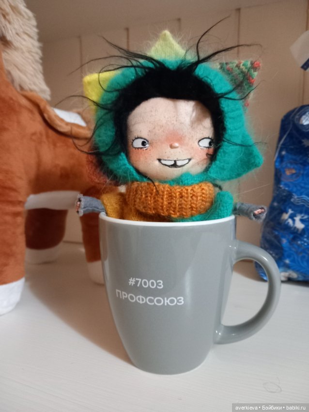 Про зайца — Текстильные игрушки и примитивы: кофейные (фото 2)