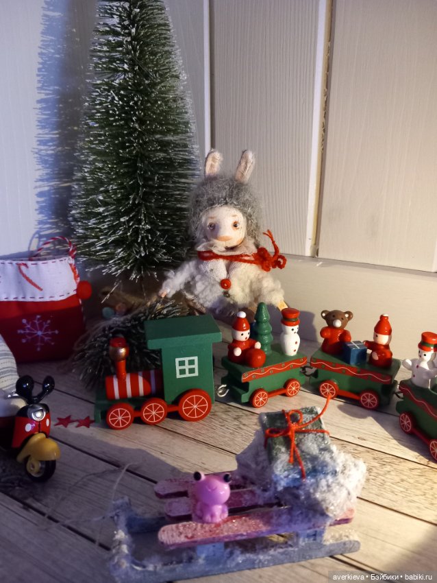 Про зайца — Текстильные игрушки и примитивы: кофейные (фото 5)