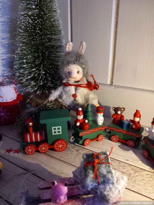 Про зайца — Текстильные игрушки и примитивы: кофейные (фото 6)