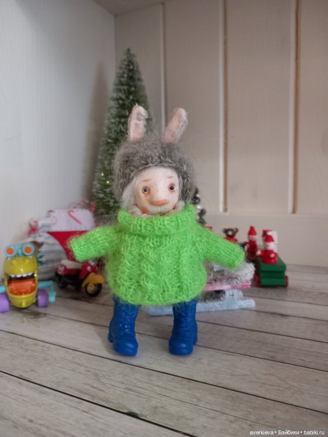 Про зайца — Текстильные игрушки и примитивы: кофейные (фото 10)