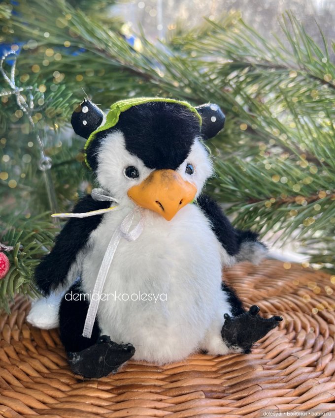 Пингвинёнок Робин 🐧 — Игрушки в смешанной технике (мех и глина): Арт (фото 6)