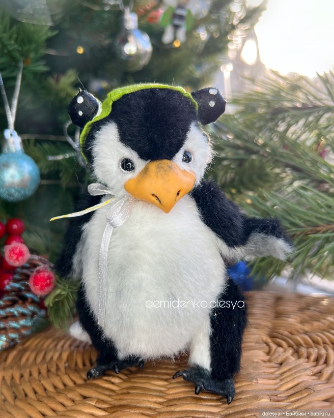 Пингвинёнок Робин 🐧 — Игрушки в смешанной технике (мех и глина): Арт (фото 4)