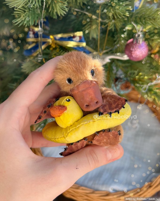 Маленький утконос 💓 — Игрушки в смешанной технике (мех и глина): Арт