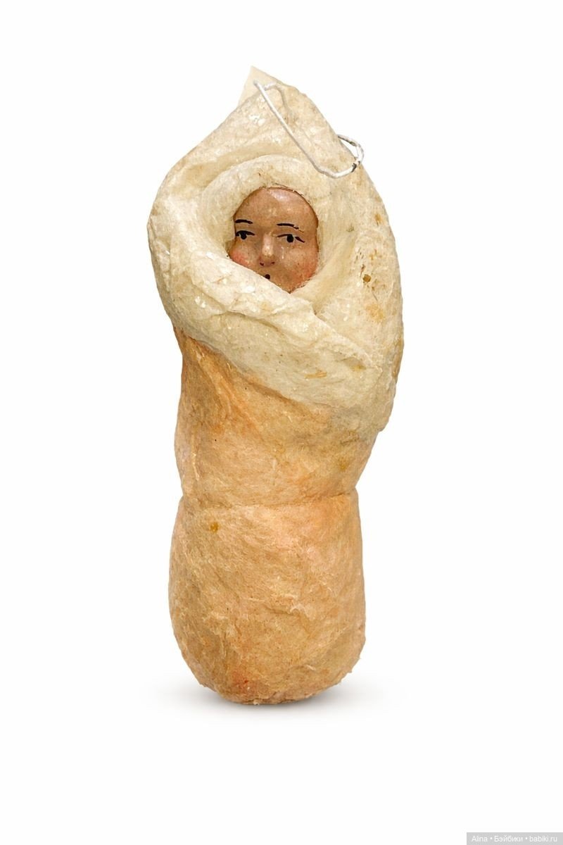 Ватные ёлочные игрушки-пеленашки (фото 4)