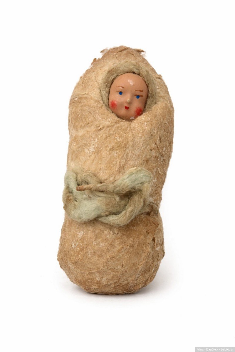 Ватные ёлочные игрушки-пеленашки