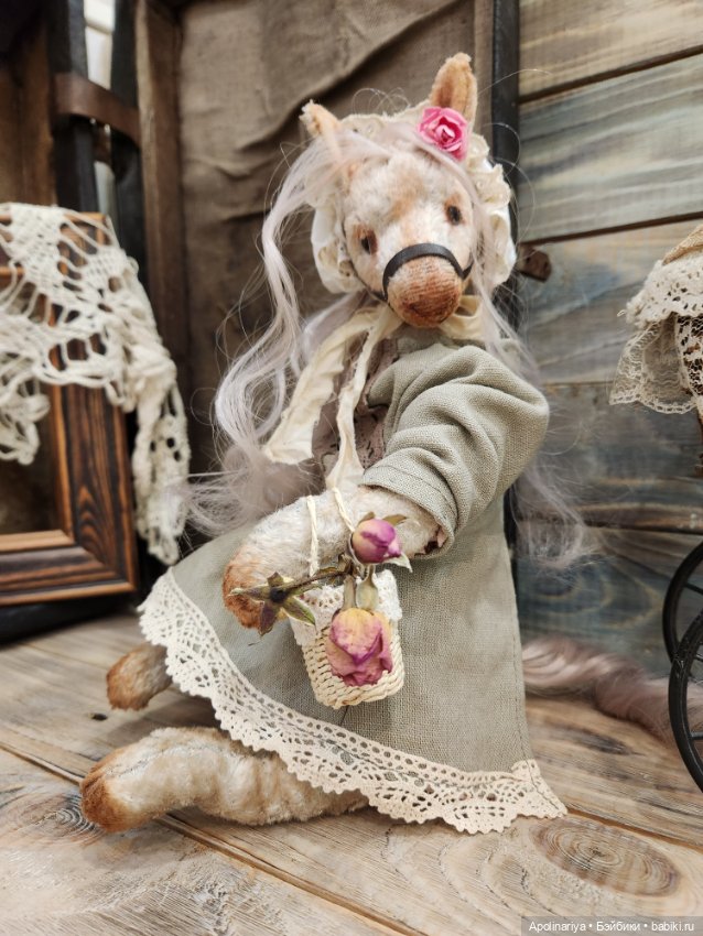 Rose лошадка-тедди — Авторские мишки Тедди и друзья: фото (фото 3)