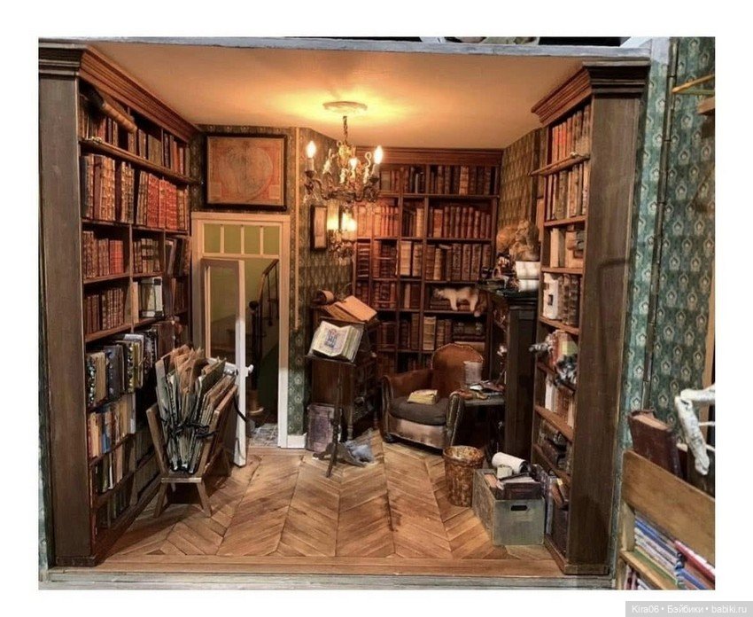 Домашняя библиотека — Румбоксы и кукольные интерьеры: фото (фото 2)