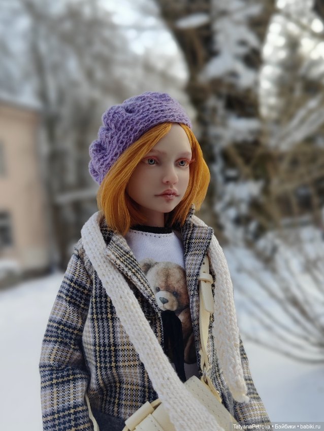 Любовь к беретикам и снегу💜 💙💜 (фото 3)