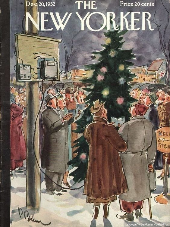 Новогодние обложки The New Yorker, винтажные броши и шарики (фото 2)