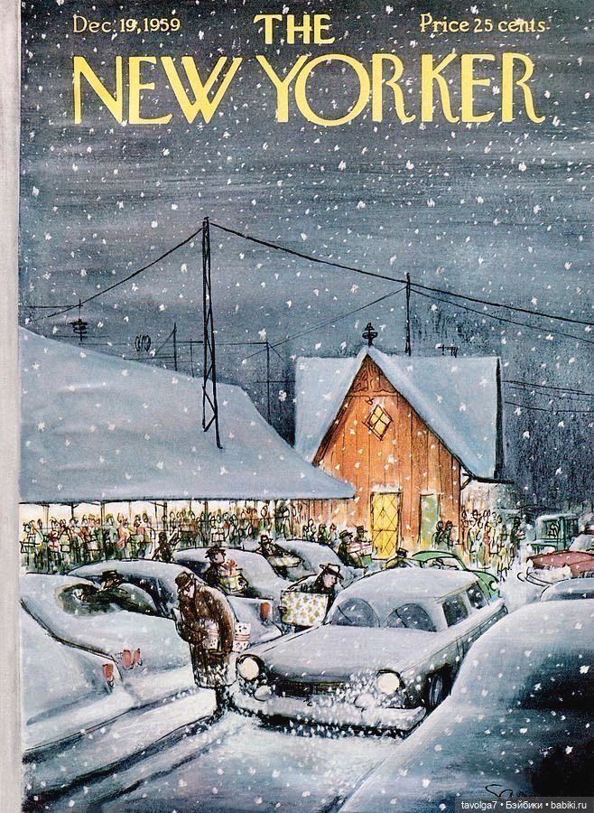 Новогодние обложки The New Yorker, винтажные броши и шарики
