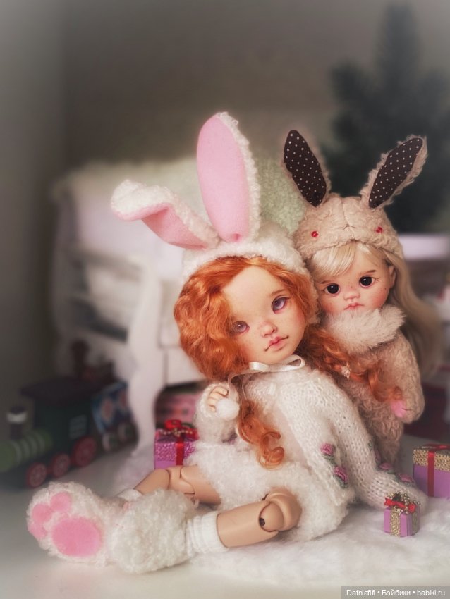 Праздничные зайки — Авторские куклы BJD (БЖД) у нас дома: фото