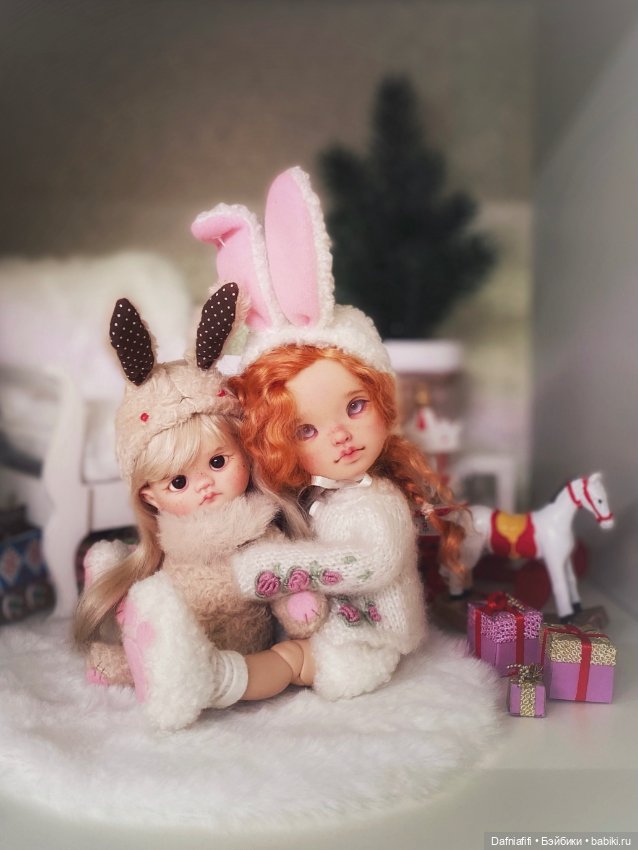 Праздничные зайки — Авторские куклы BJD (БЖД) у нас дома: фото