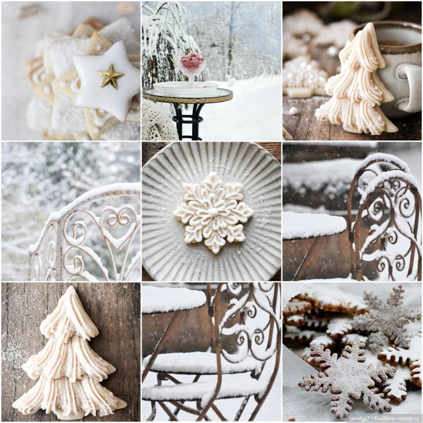 Новогодние десерты и снежная тема