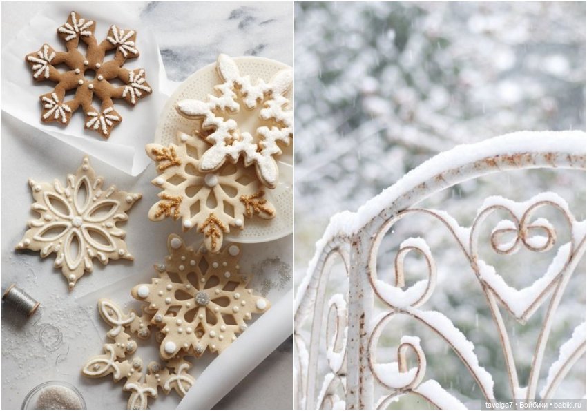 Новогодние десерты и снежная тема