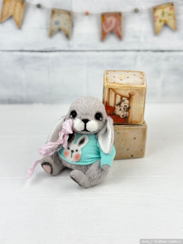 Тедди зайка Лея — Авторские мишки Тедди и друзья: фото (фото 5)