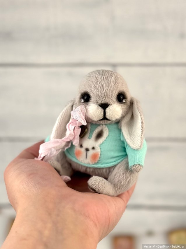 Тедди зайка Лея — Авторские мишки Тедди и друзья: фото (фото 2)