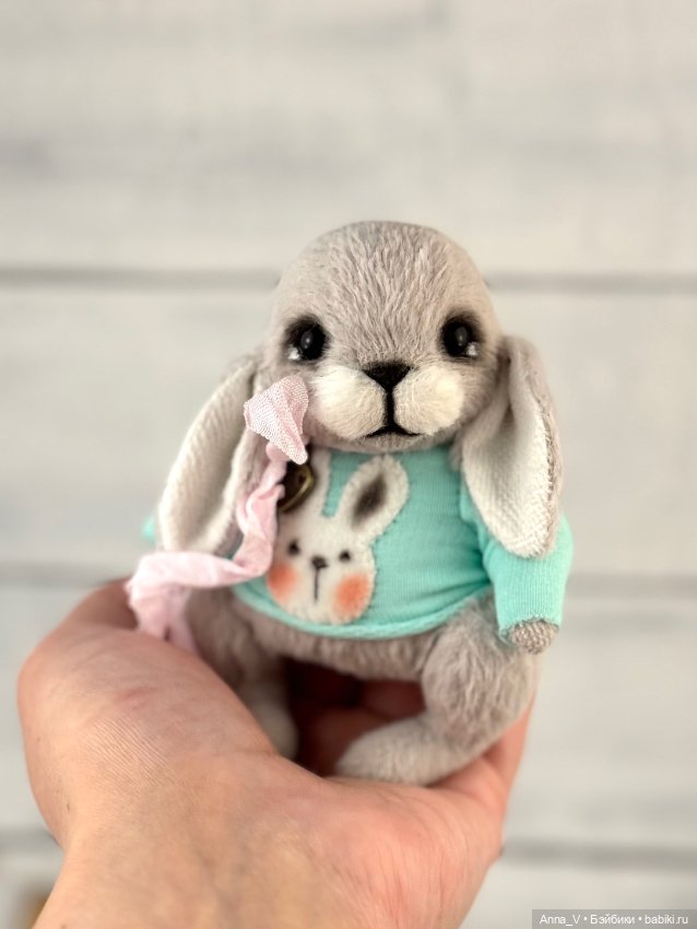 Тедди зайка Лея — Авторские мишки Тедди и друзья: фото (фото 4)