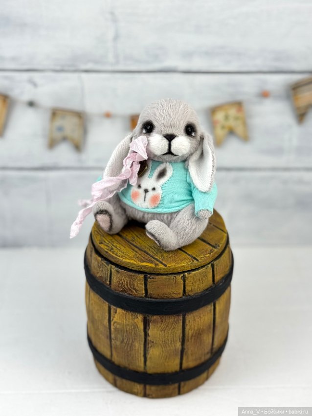 Тедди зайка Лея — Авторские мишки Тедди и друзья: фото (фото 6)