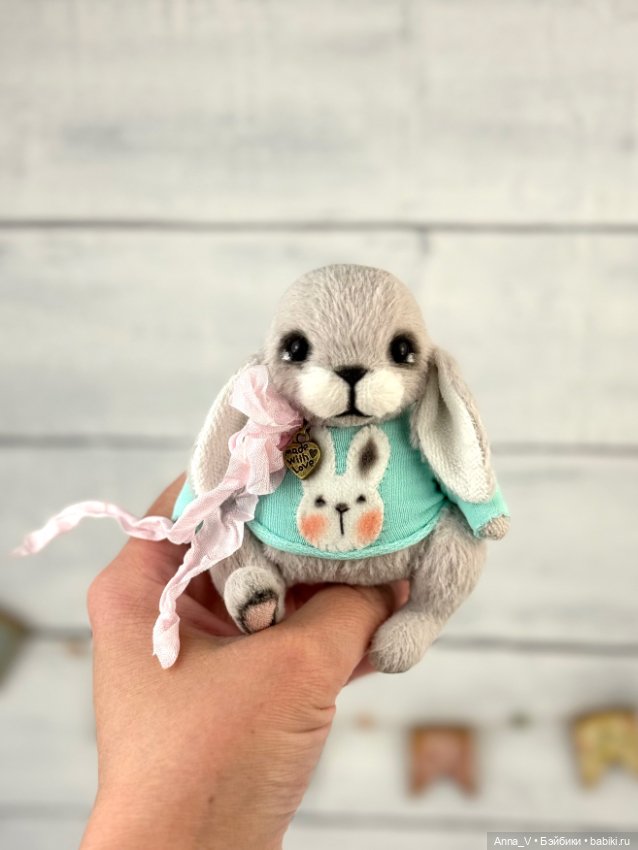 Тедди зайка Лея — Авторские мишки Тедди и друзья: фото (фото 3)