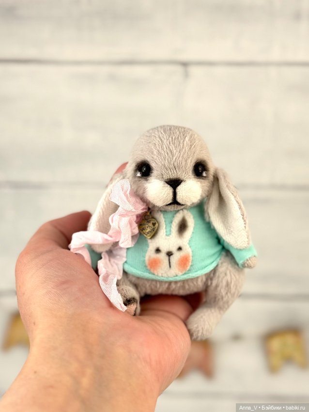 Тедди зайка Лея — Авторские мишки Тедди и друзья: фото (фото 7)