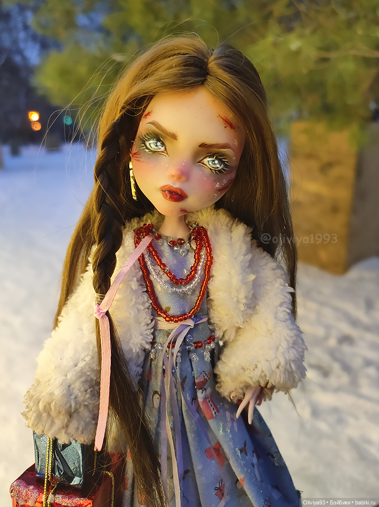 Новогодняя мечта 💫🎄 — ООАК Monster High и Ever After High: репейнт (фото 6)