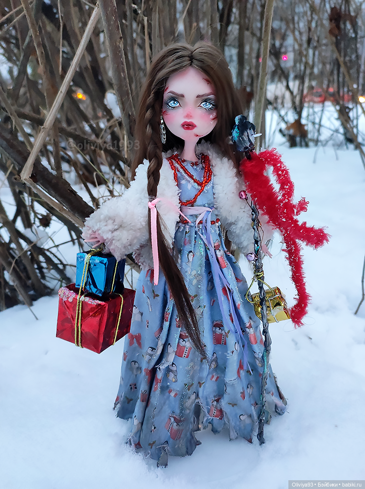 Новогодняя мечта 💫🎄 — ООАК Monster High и Ever After High: репейнт (фото 3)