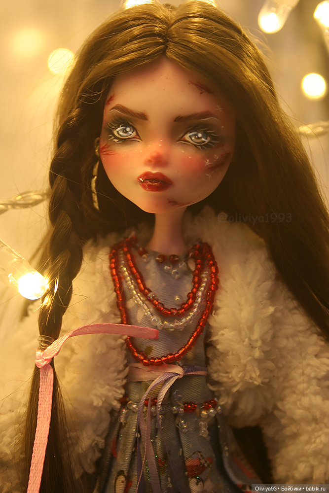 Новогодняя мечта 💫🎄 — ООАК Monster High и Ever After High: репейнт (фото 7)