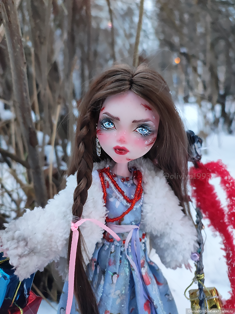 Новогодняя мечта 💫🎄 — ООАК Monster High и Ever After High: репейнт (фото 2)